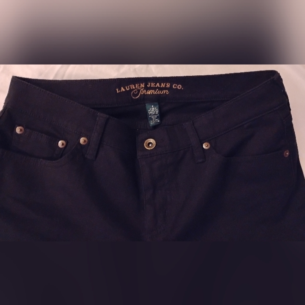 Ralph Lauren Premium Denim Black Jeans Size 4